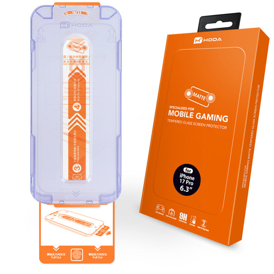Hoda Full Coverage Tempered Glass for iPhone 17 Pro (Matte)