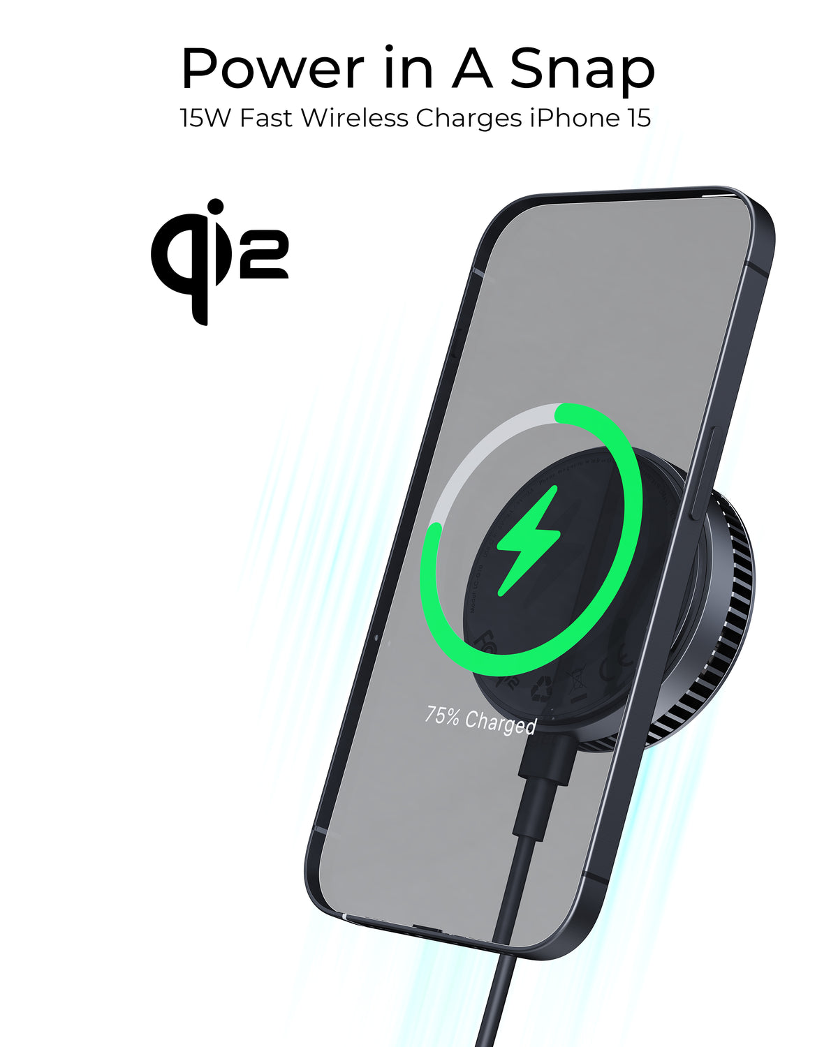 Aukey LC-G10 MagFusion GameFrost Qi2 Action Cooling Wireless Charger