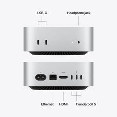 Mac mini: Apple M5 Pro chip with 15-core CPU and 16-core GPU, 512GB SSD - Silver