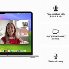 13-inch MacBook Air: Apple M3 chip with 8‑core CPU and 8‑core GPU, 256GB SSD - Silver