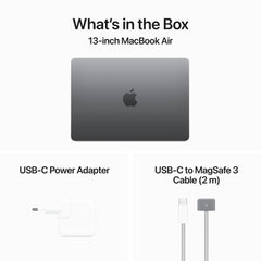 13-inch MacBook Air: Apple M3 chip with 8‑core CPU and 8‑core GPU, 256GB SSD - Space Gray
