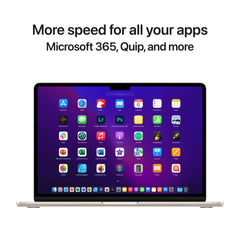 13-inch MacBook Air: Apple M2 chip with 8‑core CPU and 8‑core GPU, 256GB SSD - Starlight