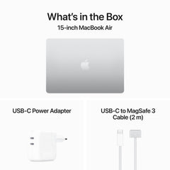 15-inch MacBook Air: Apple M3 chip with 8‑core CPU and 10‑core GPU, 512GB SSD - Silver