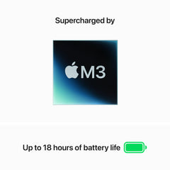 15-inch MacBook Air: Apple M3 chip with 8‑core CPU and 10‑core GPU, 512GB SSD - Space Grey