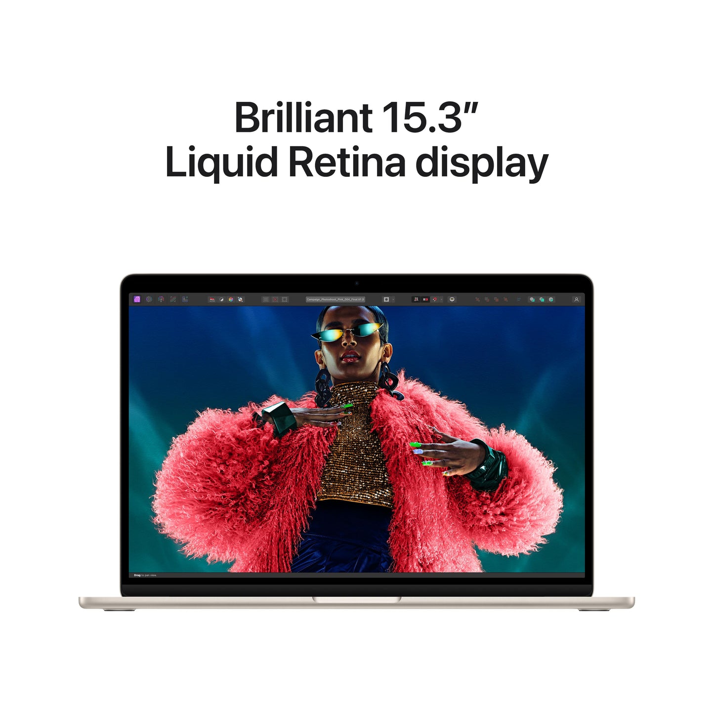 15-inch MacBook Air: Apple M3 chip with 8‑core CPU and 10‑core GPU, 256GB SSD - Starlight
