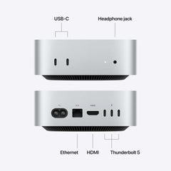 Mac mini: Apple M5 Pro chip with 15-core CPU and 16-core GPU, 512GB SSD - Silver