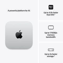 Mac mini: Apple M6 chip with 12-core CPU and 12-core GPU, 512GB SSD - Silver