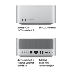 Mac Studio: Apple M5 Max chip with 18-core CPU and 32-core GPU, 512GB SSD