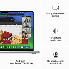 14-inch MacBook Pro: Apple M3 chip with 8‑core CPU and 10‑core GPU, 1TB SSD - Silver
