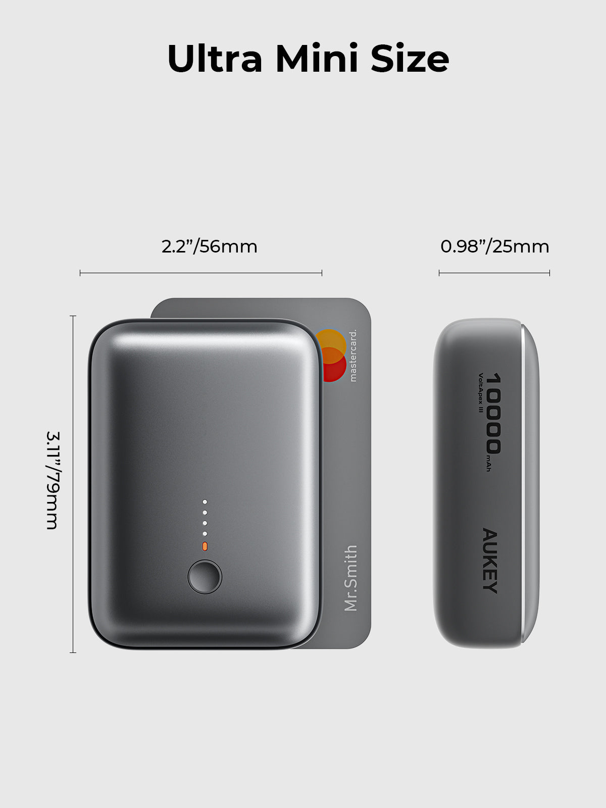 Aukey PB-Y55 22.5W Powerbank 10,000mAh (Grey)
