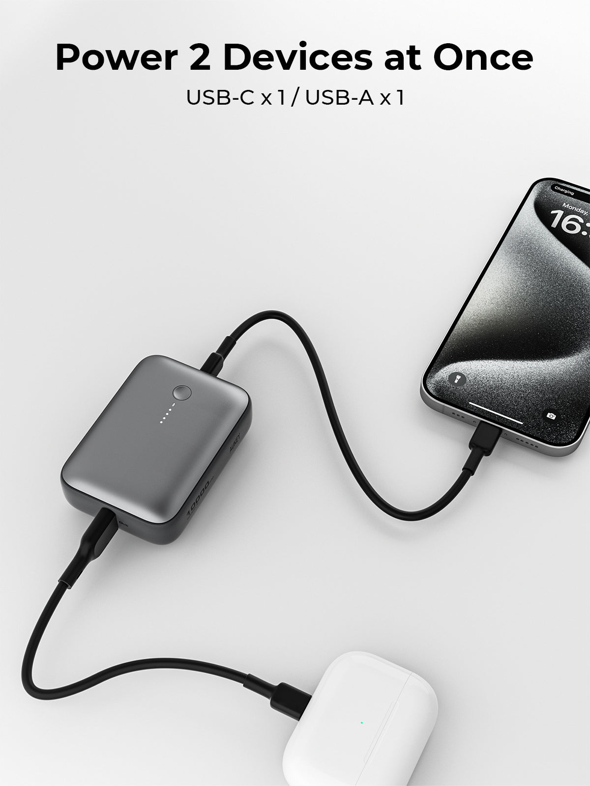Aukey PB-Y55 22.5W Powerbank 10,000mAh (Grey)