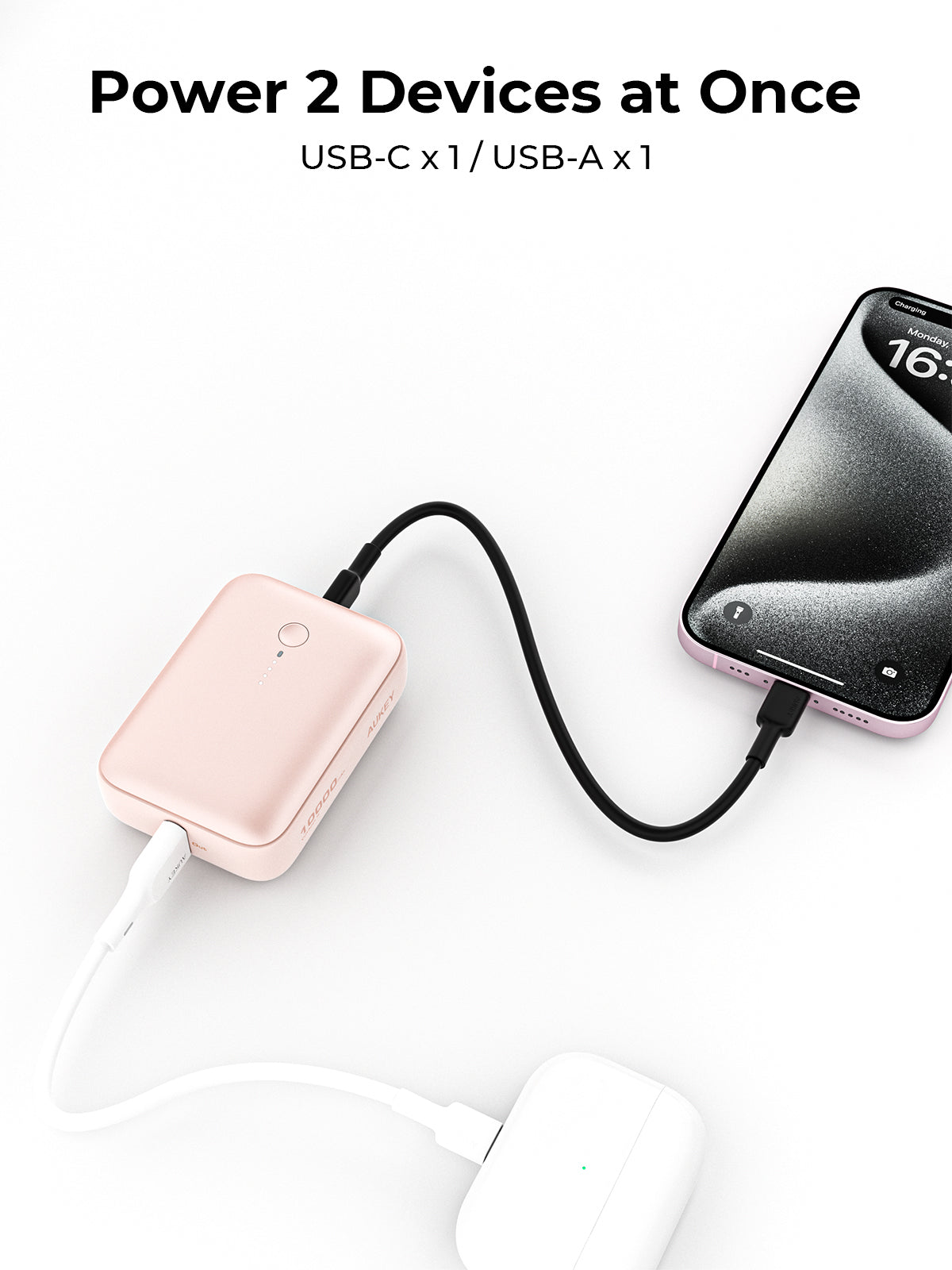 Aukey PB-Y55 22.5W Powerbank 10,000mAh (Pink)