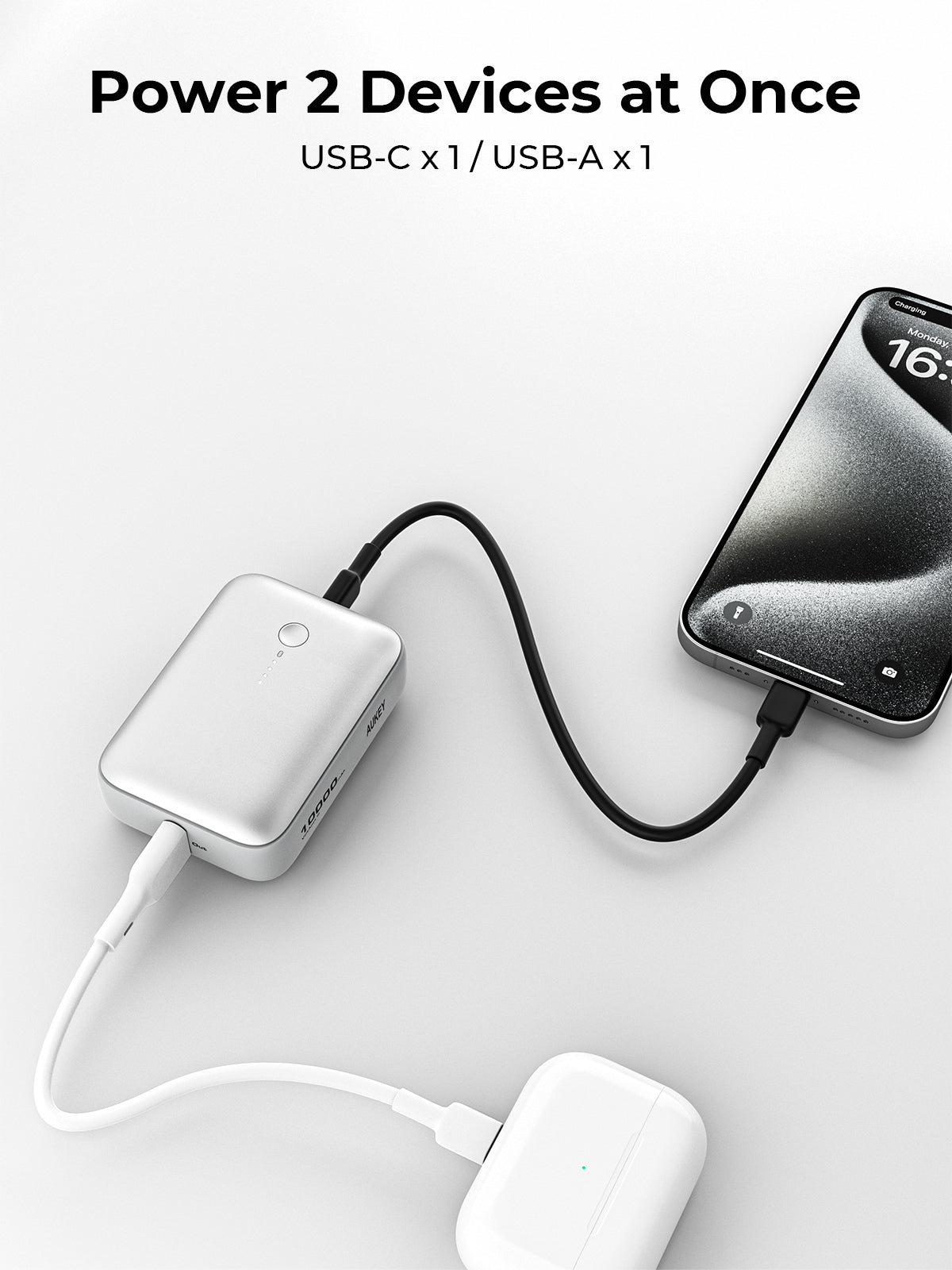 Aukey PB-Y55 22.5W Powerbank 10,000mAh (White)
