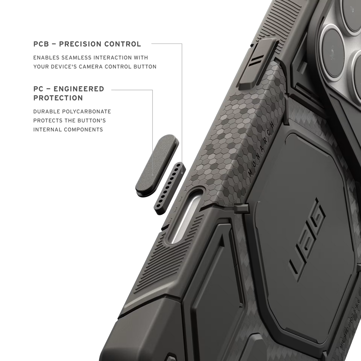 UAG iPhone 18/17 Pro Max Monarch Pro CapCtl - Carbon Fiber