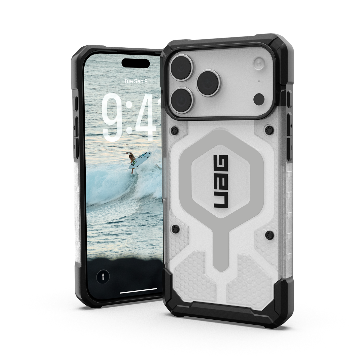 UAG iPhone 17 Pro Max Pathfinder Clear MagSafe - Ice/Silver