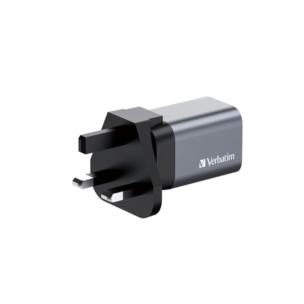Verbatim GNC-35 2 Port (USB-A & USB-C) 35W GaN Charger (Grey)
