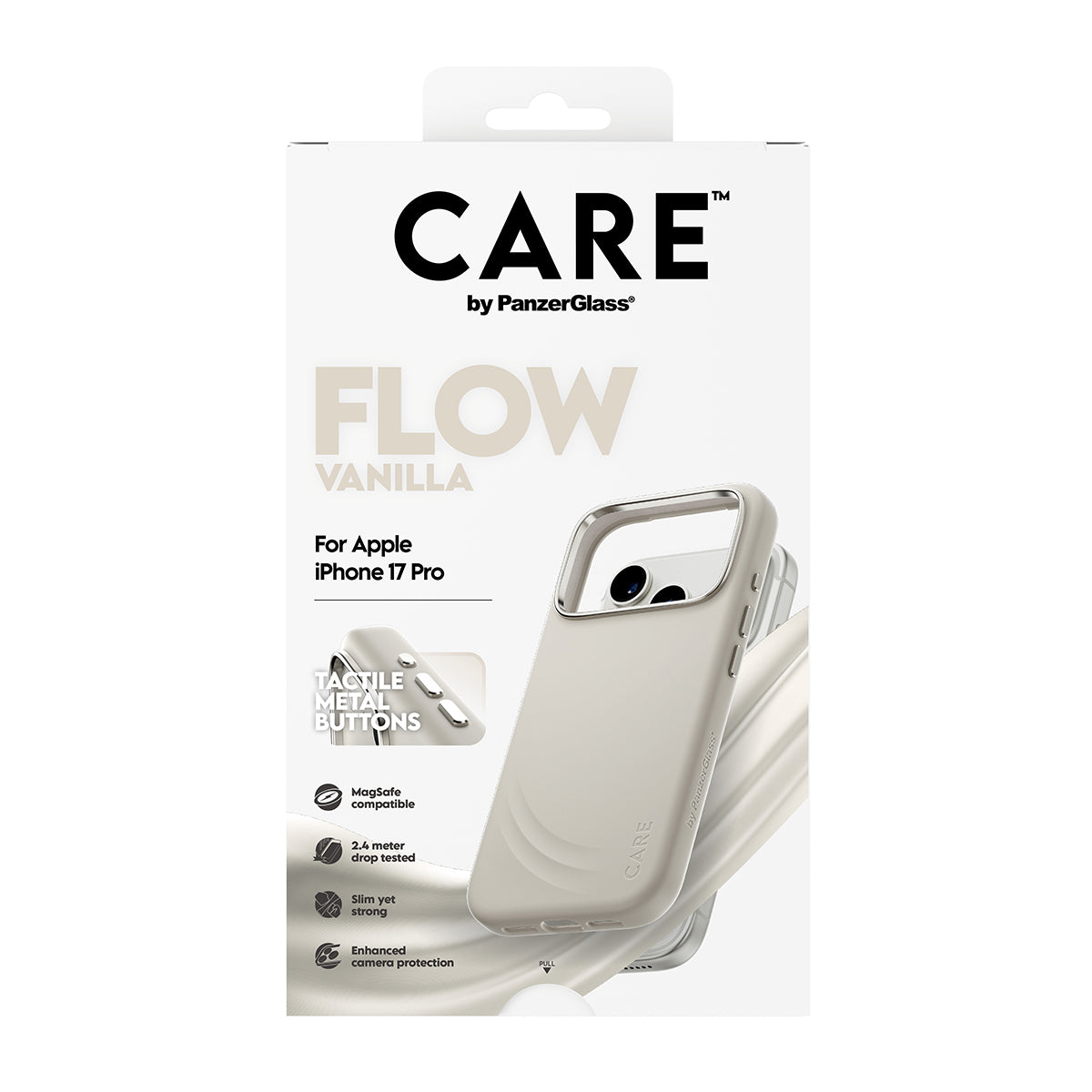 CARE by PanzerGlass® Feature FLOW Case Vanilla with MagSafe iPhone 17 Pro