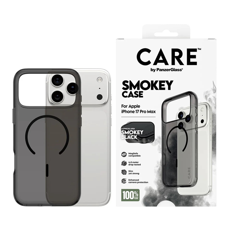 CARE by PanzerGlass® Flagship Case Urban Explorer Smokey with Black MagSafe iPhone 17 Pro Max