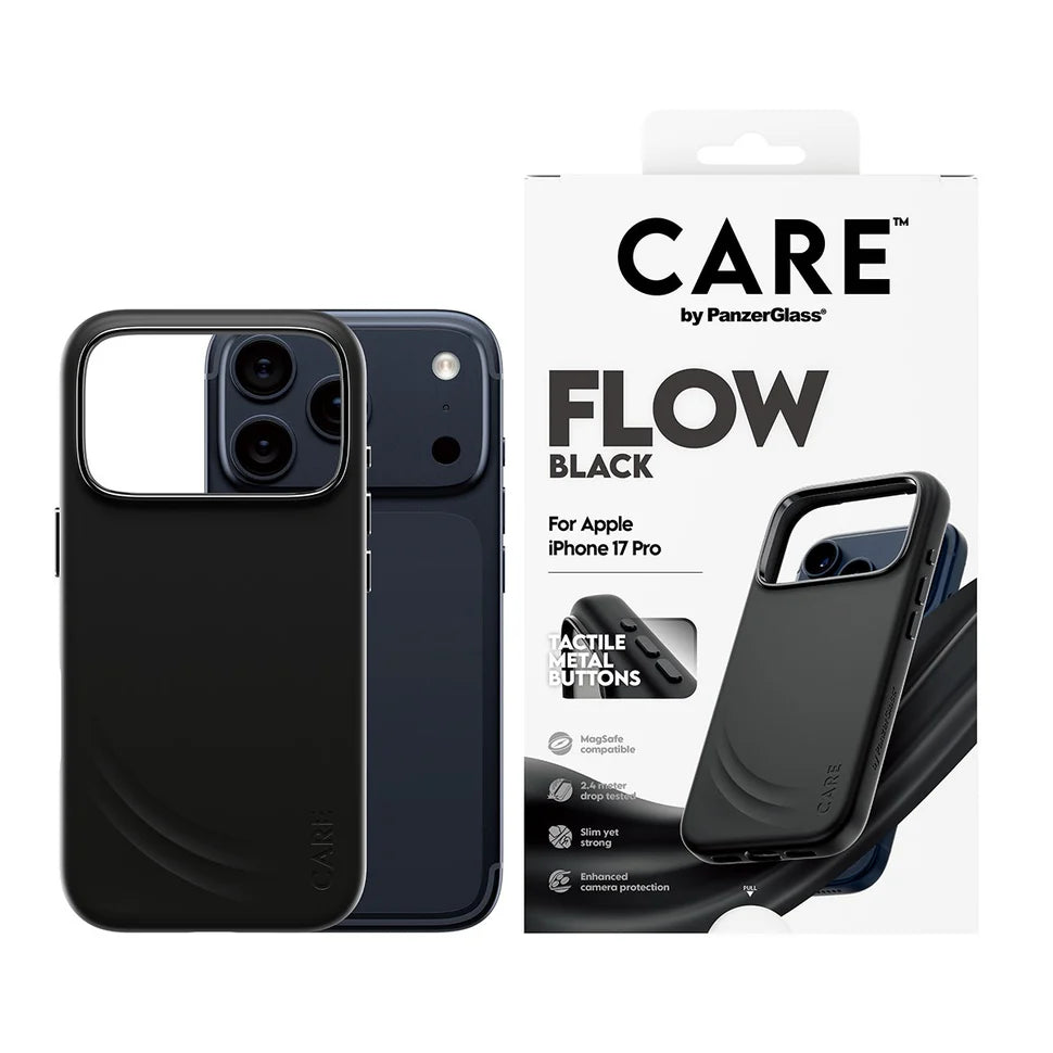 CARE by PanzerGlass® Feature FLOW Case Black with MagSafe iPhone 17 Pro