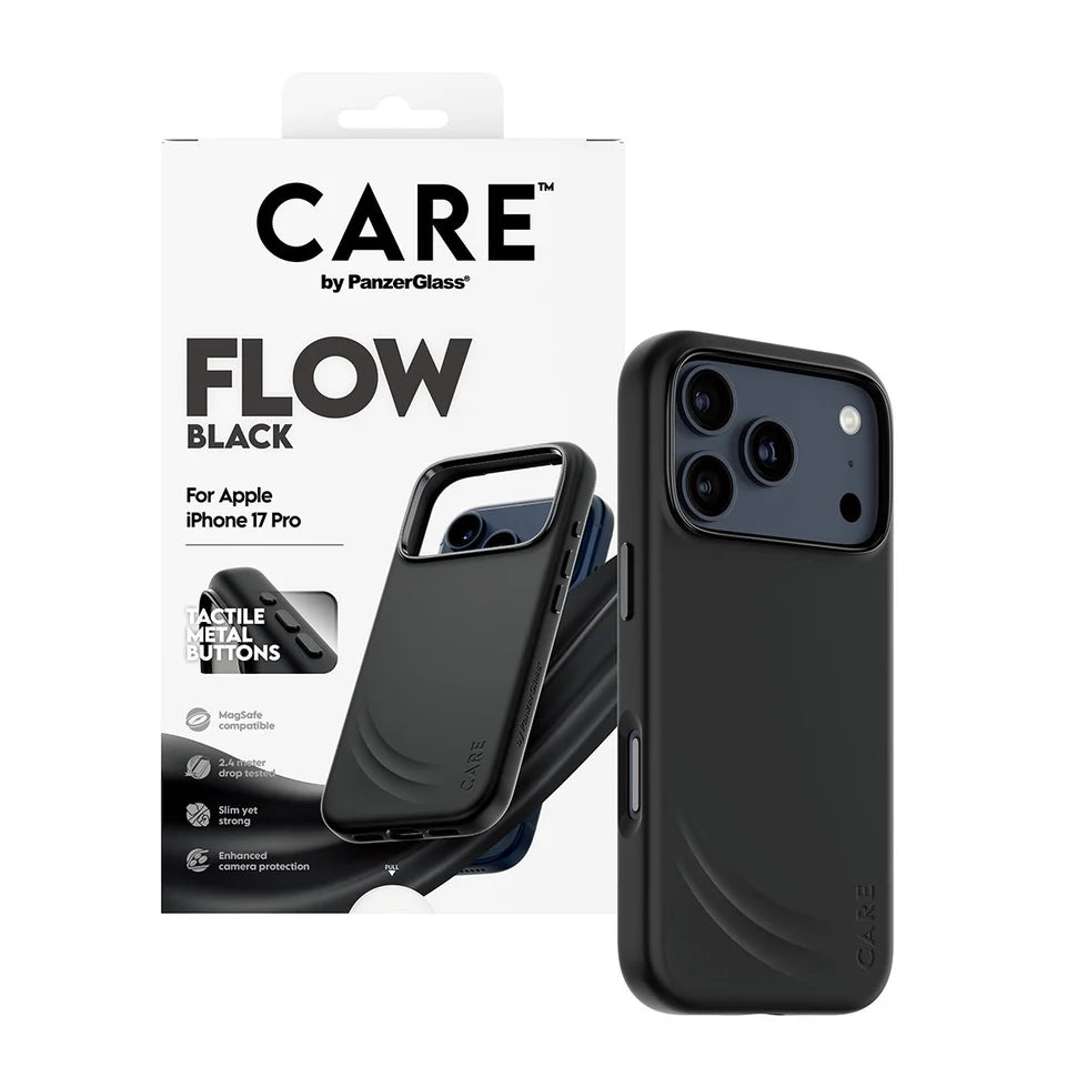 CARE by PanzerGlass® Feature FLOW Case Black with MagSafe iPhone 17 Pro
