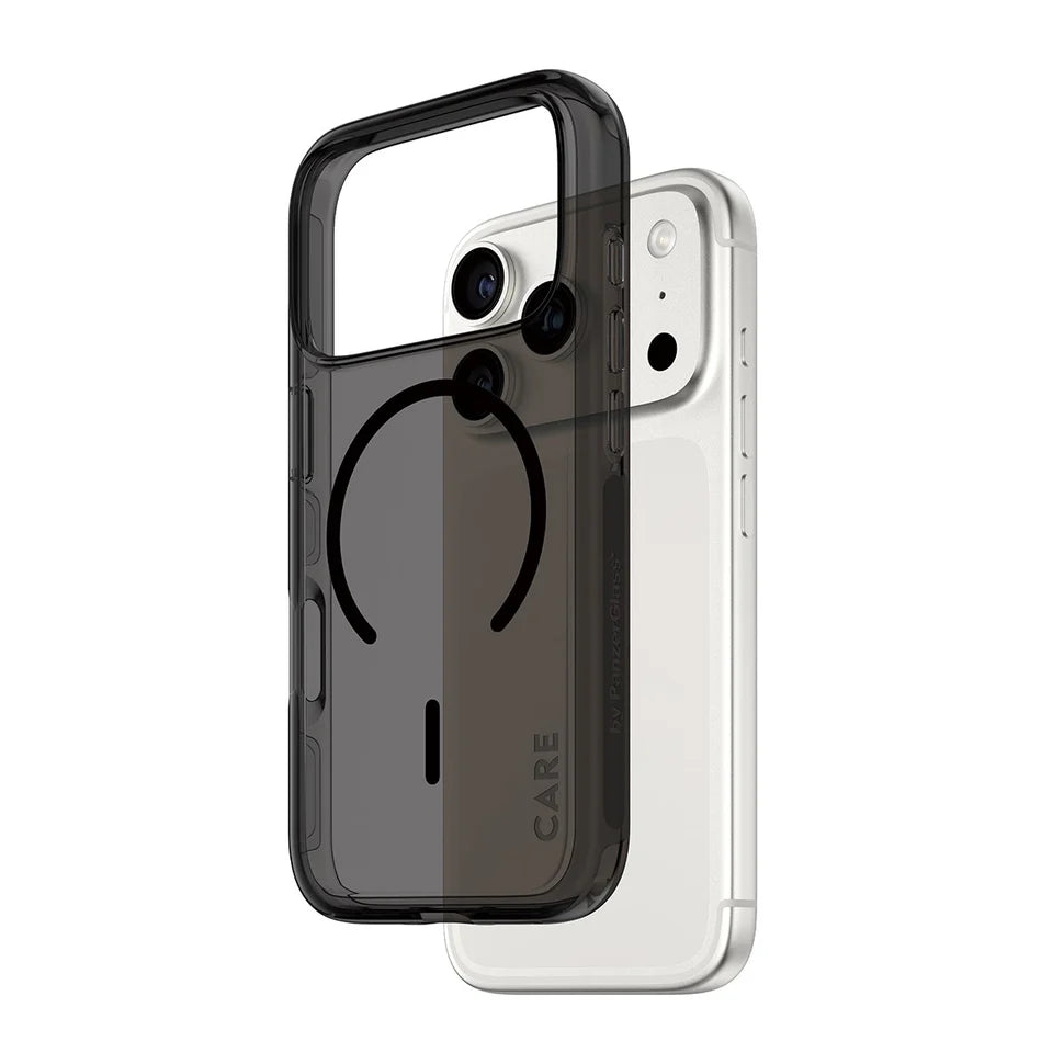 CARE by PanzerGlass® Flagship Case Urban Explorer Smokey with Black MagSafe iPhone 17 Pro
