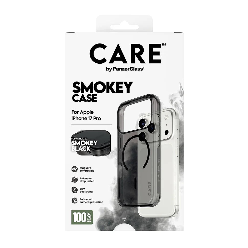 CARE by PanzerGlass® Flagship Case Urban Explorer Smokey with Black MagSafe iPhone 17 Pro