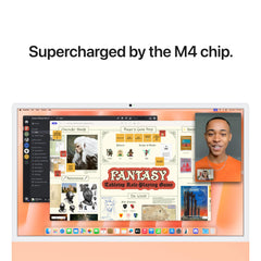 24-inch iMac with Retina 4.5K display: Apple M4 chip with 8-core CPU and 8‑core GPU, 256GB SSD - Orange