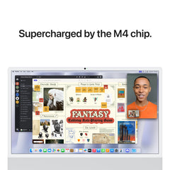 24-inch iMac with Retina 4.5K display: Apple M4 chip with 8-core CPU and 8‑core GPU, 256GB SSD - Silver