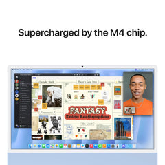 24-inch iMac with Retina 4.5K display: Apple M4 chip with 10-core CPU and 10-core GPU, 512GB SSD - Blue