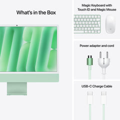 24-inch iMac with Retina 4.5K display: Apple M4 chip with 10-core CPU and 10-core GPU, 512GB SSD - Green