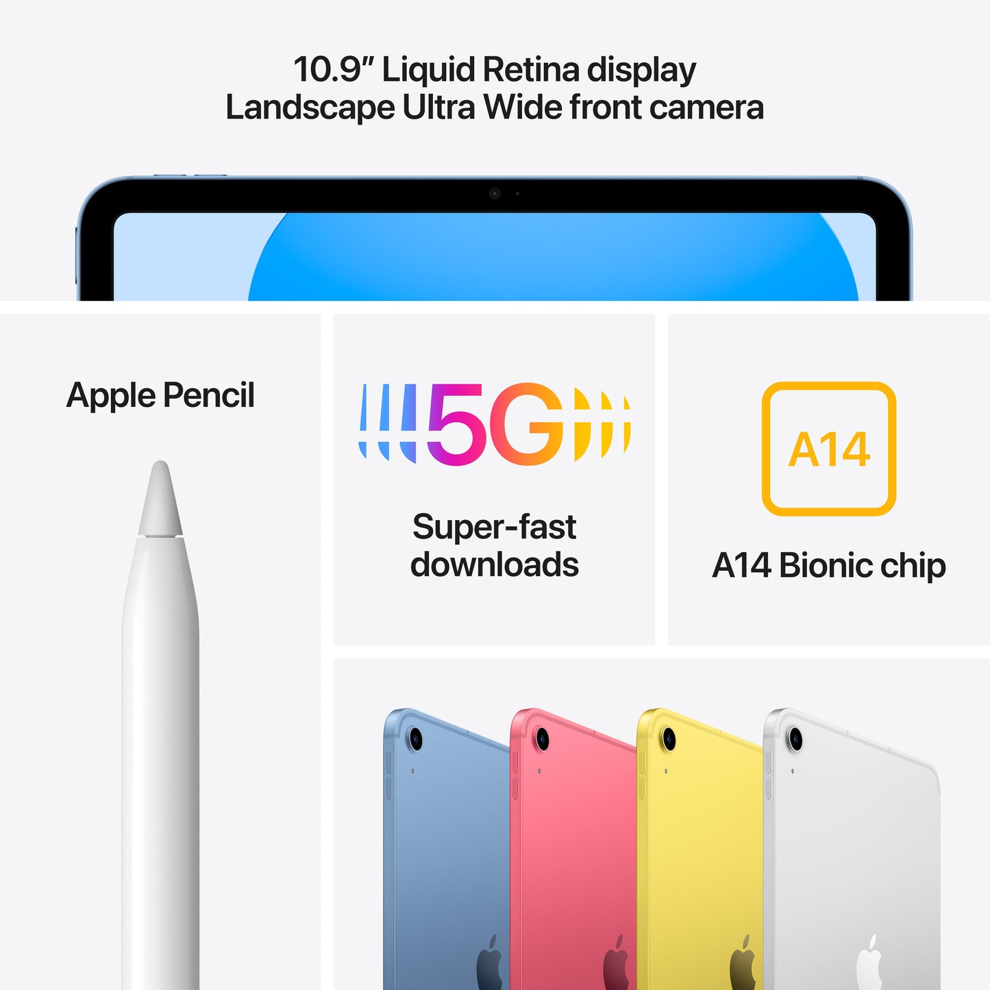 10.9-inch iPad Wi-Fi + Cellular 256GB - Blue (10th generation)