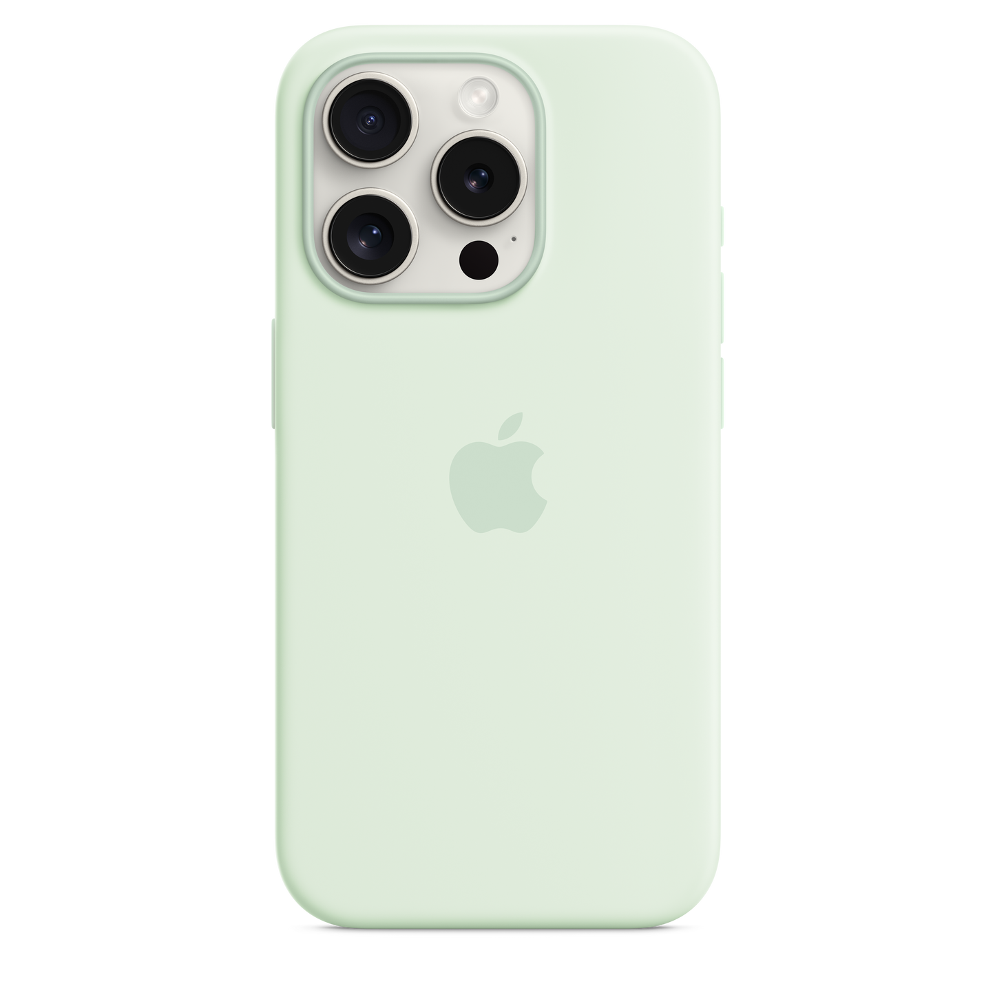 iPhone 15 Pro Silicone Case with MagSafe - Soft Mint