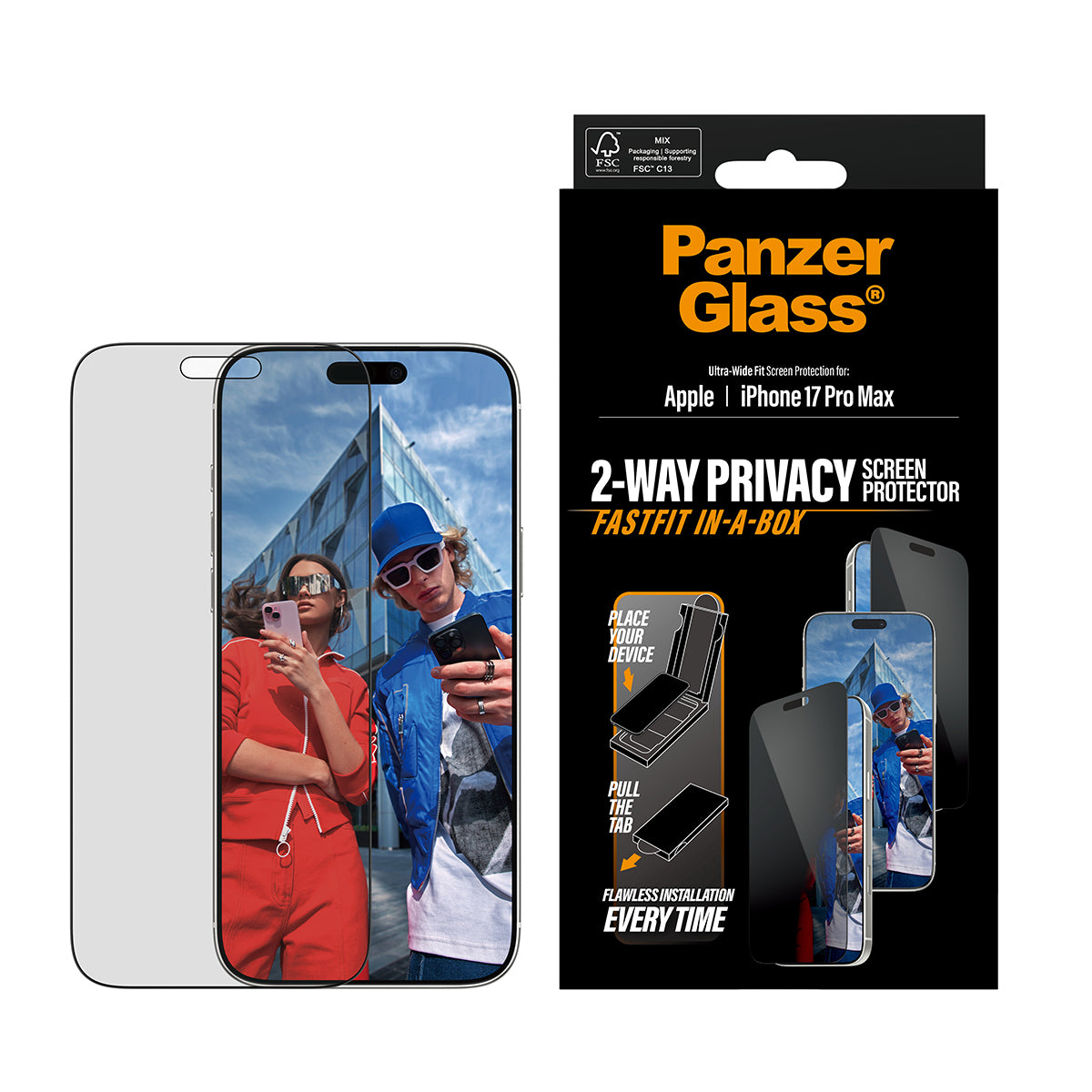 PanzerGlass UWF Glass for iPhone 17 Pro Max (Privacy)
