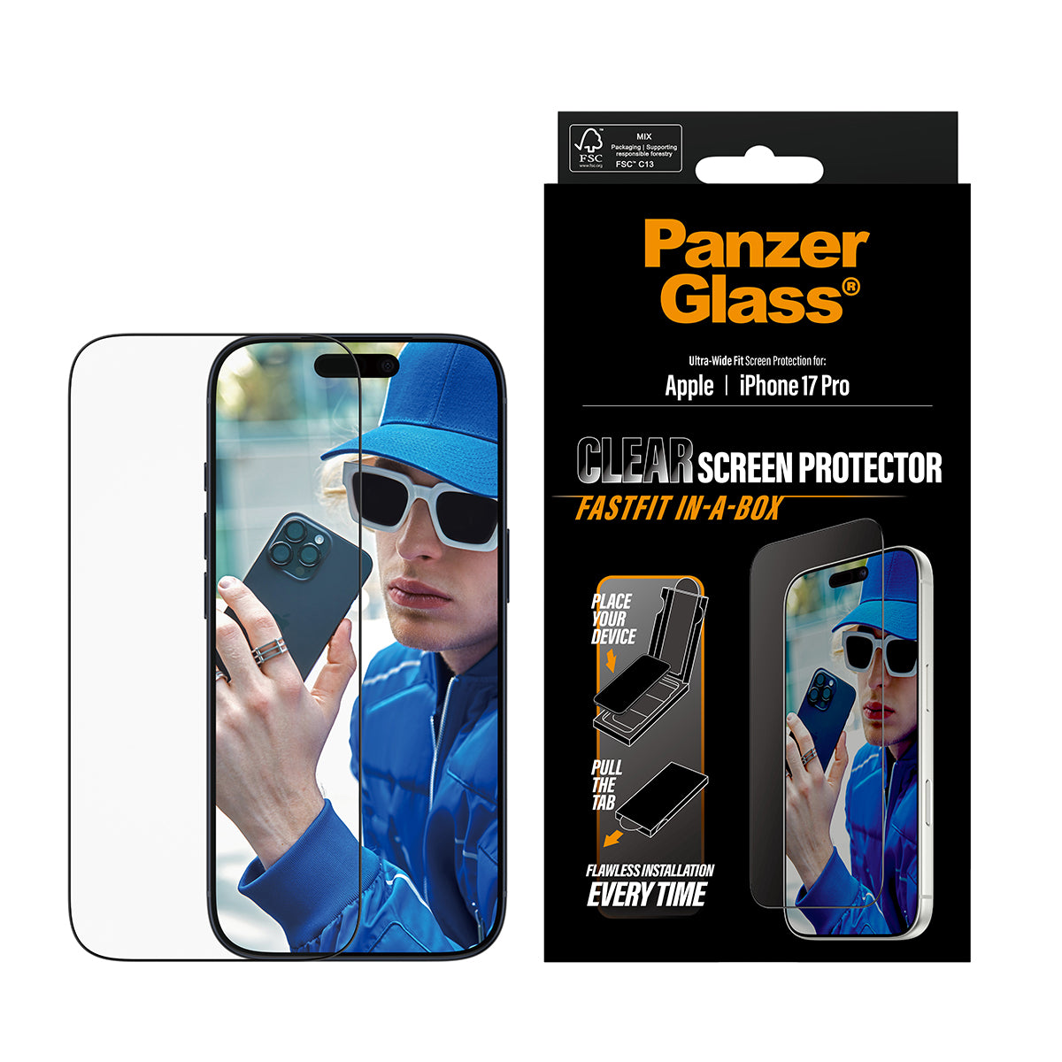 PanzerGlass UWF Glass for iPhone 17 Pro (Clear)
