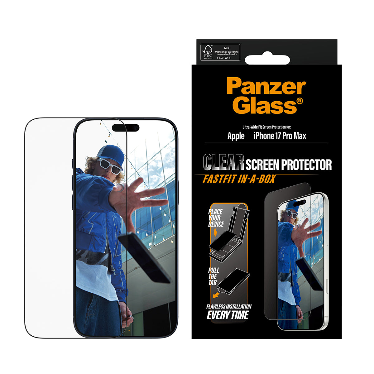 PanzerGlass UWF Glass for iPhone 17 Pro Max (Clear)
