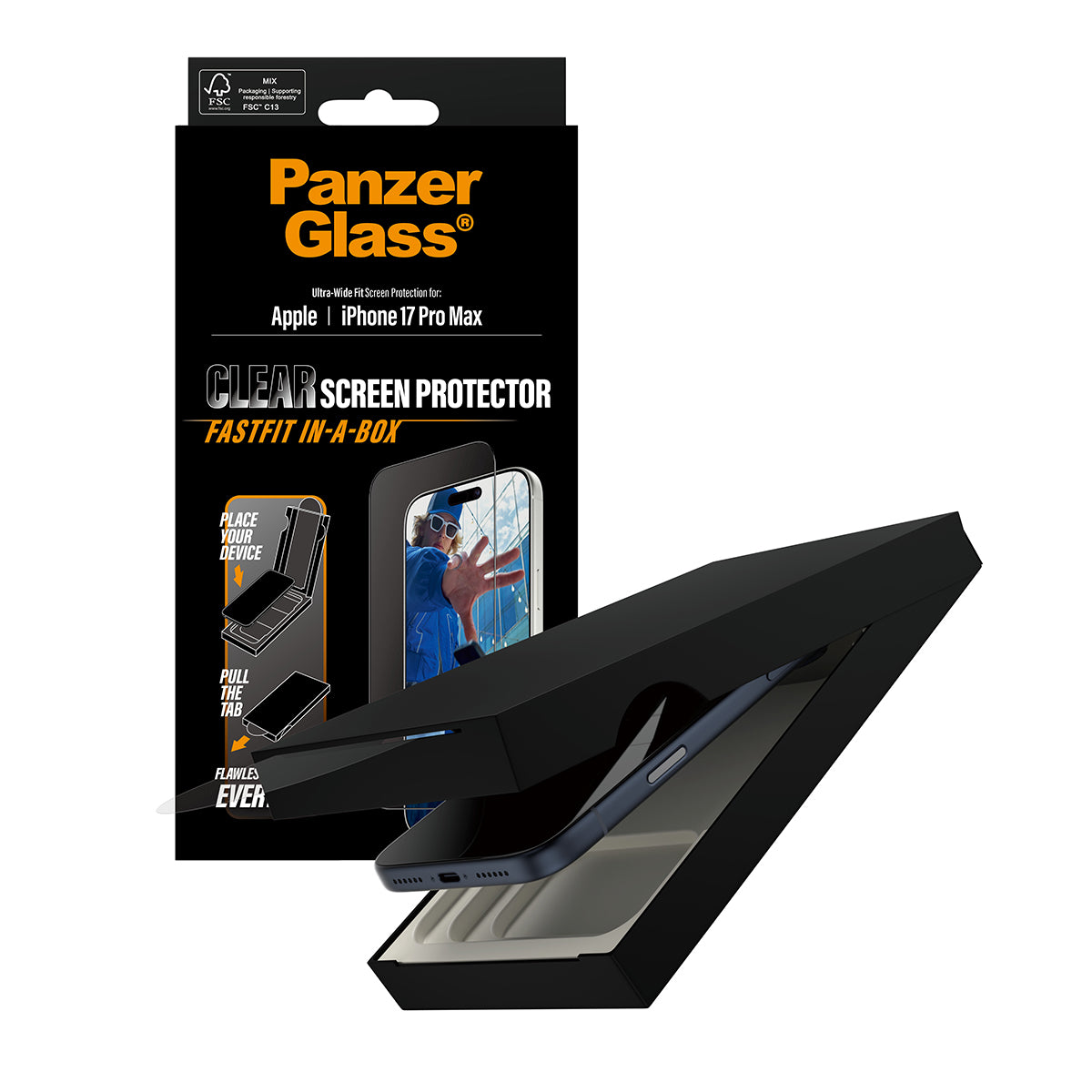 PanzerGlass UWF Glass for iPhone 17 Pro Max (Clear)