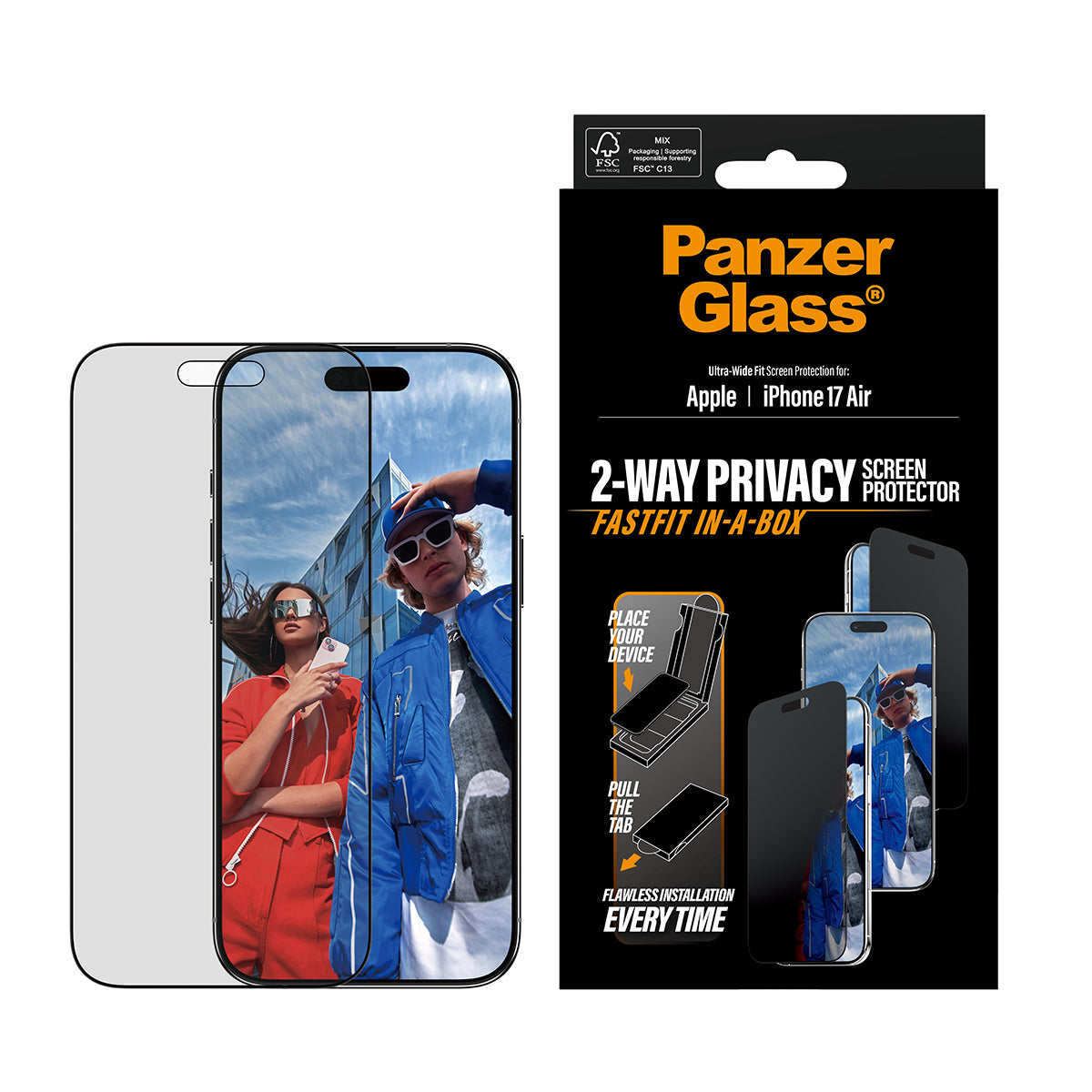 PanzerGlass UWF Glass for iPhone Air (Privacy)