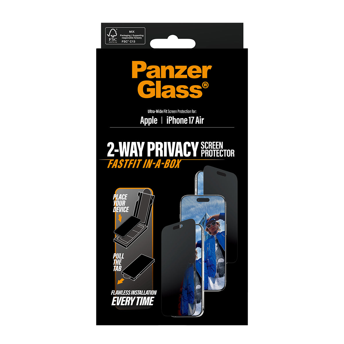 PanzerGlass UWF Glass for iPhone Air (Privacy)