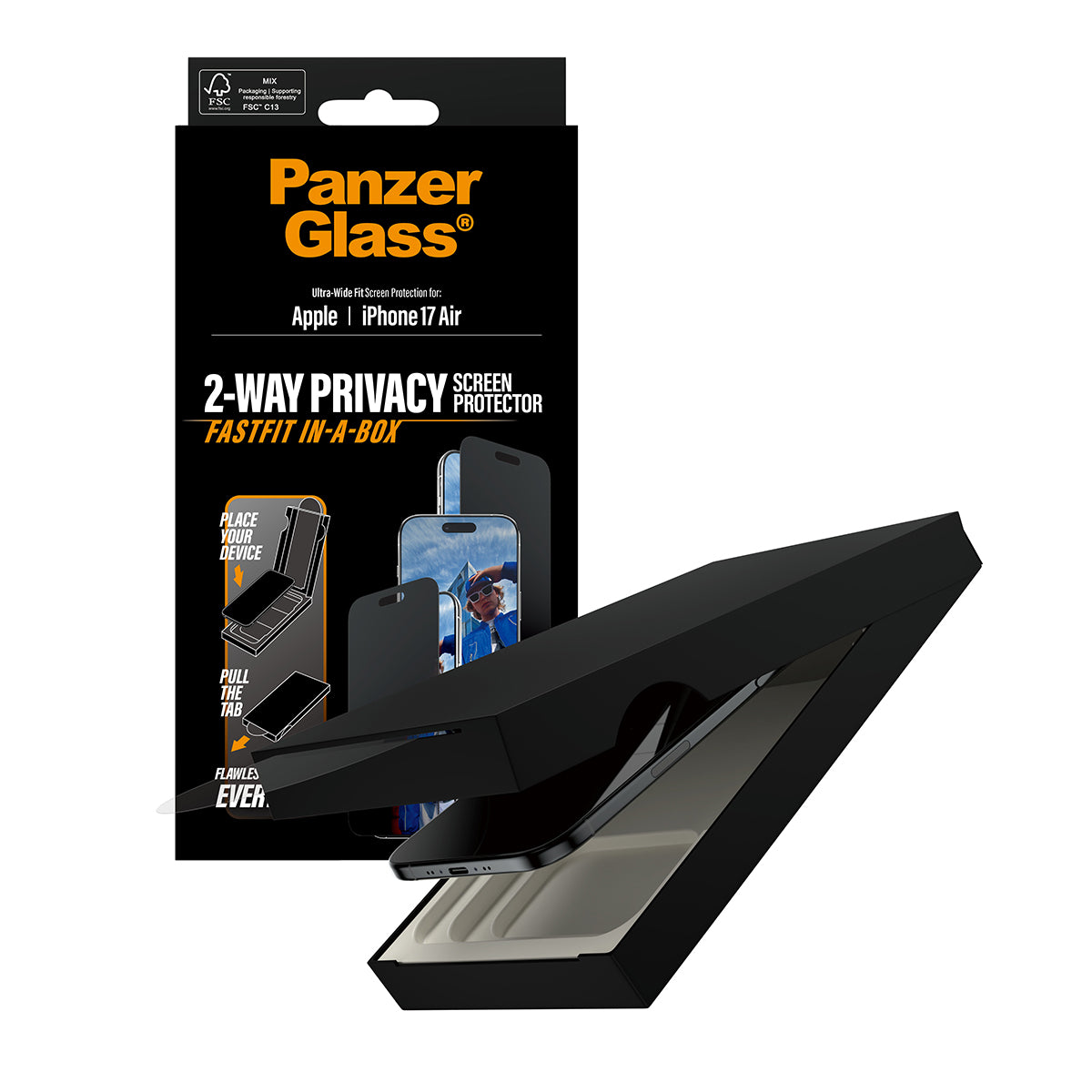 PanzerGlass UWF Glass for iPhone Air (Privacy)