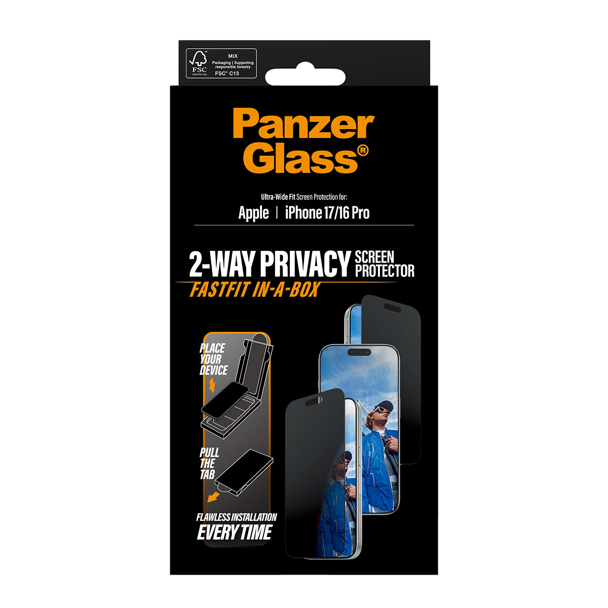 PanzerGlass UWF Glass for iPhone 17 (Privacy)