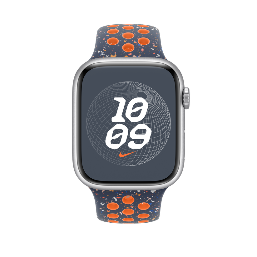 45mm Blue Flame Nike Sport Band S M Machines