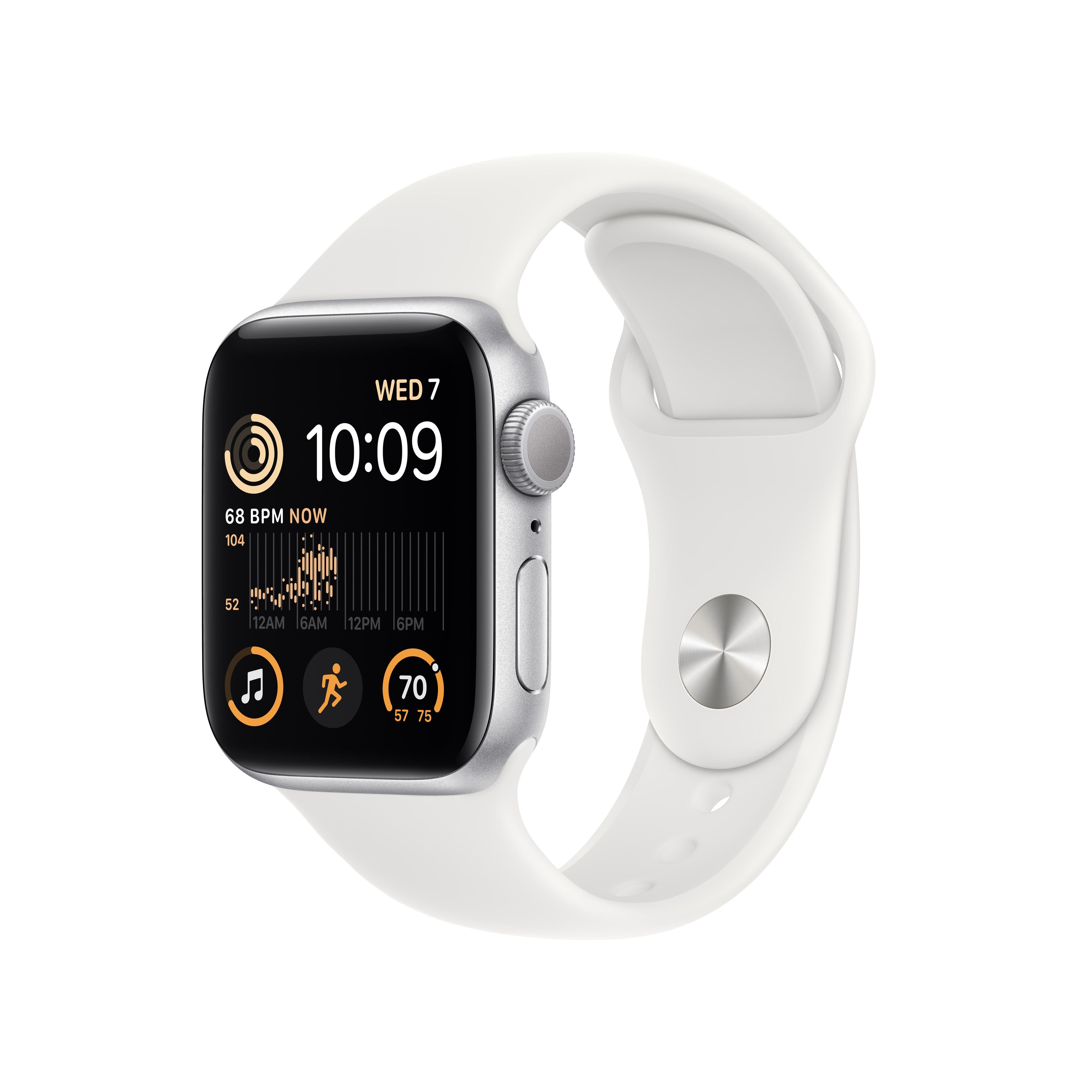 Apple Watch SE GPS 40mm Silver Aluminium Case with White Sport Band Machines
