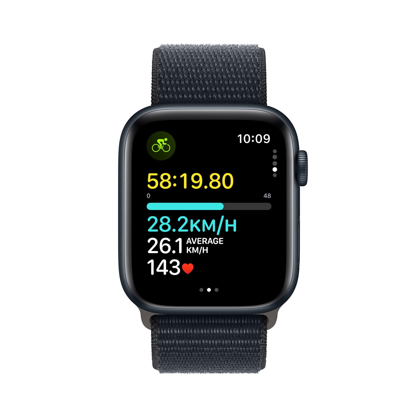 Apple Watch SE GPS 44mm Midnight Aluminium Case with Midnight Sport Loop