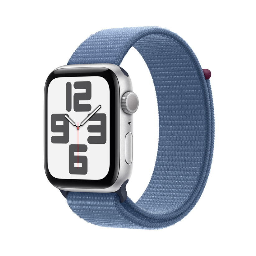 Apple Watch SE GPS 44mm Silver Aluminium Case with Winter Blue