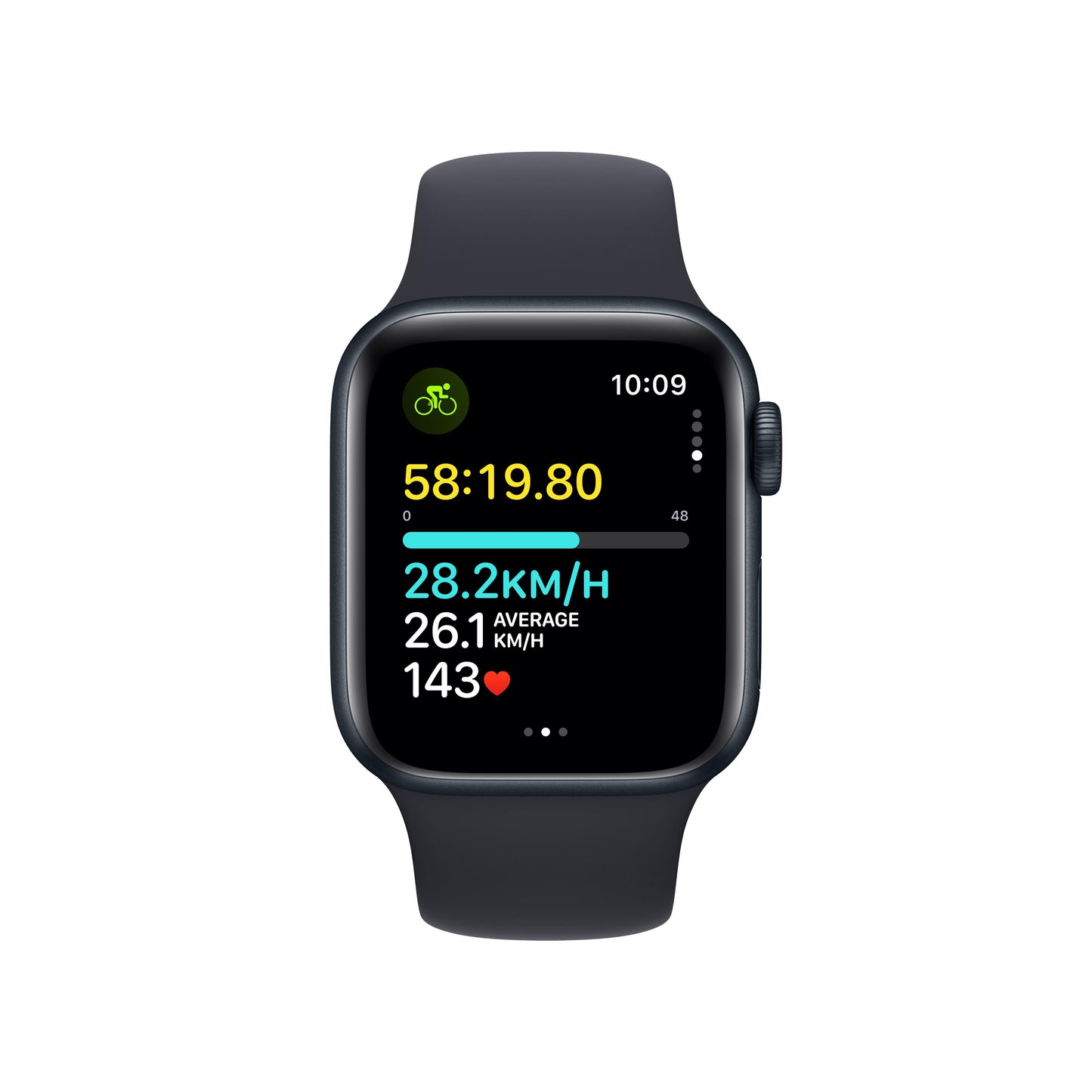 Apple Watch SE GPS + Cellular 40mm Midnight Aluminium Case with Midnight Sport Band - M/L