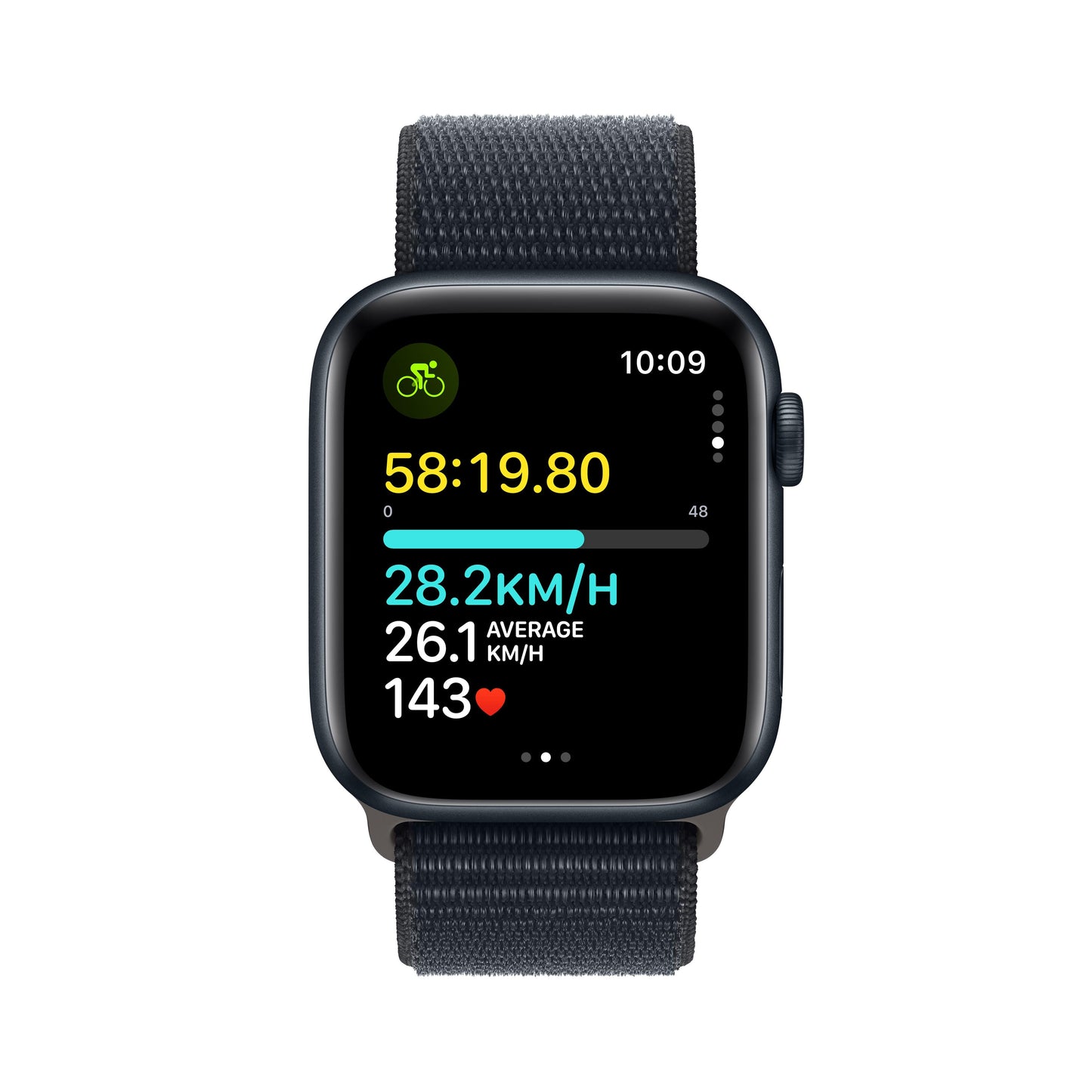 Apple Watch SE GPS + Cellular 44mm Midnight Aluminium Case with Midnight Sport Loop