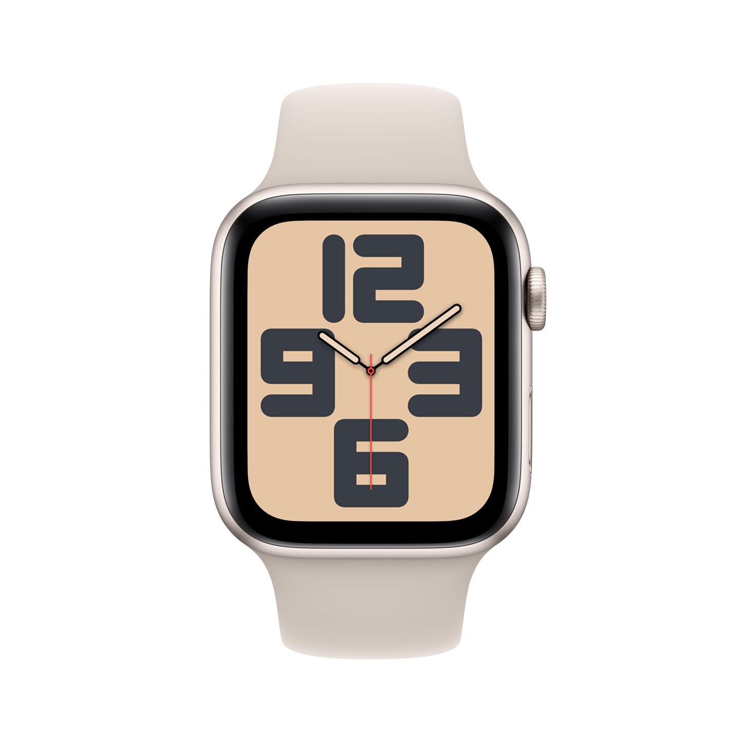 Apple Watch SE GPS + Cellular 44mm Starlight Aluminium Case with Starlight Sport Band - M/L