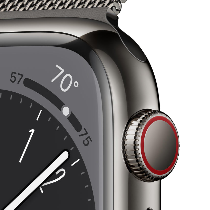 Apple watch graphite stainless steel case with milanese loop sales