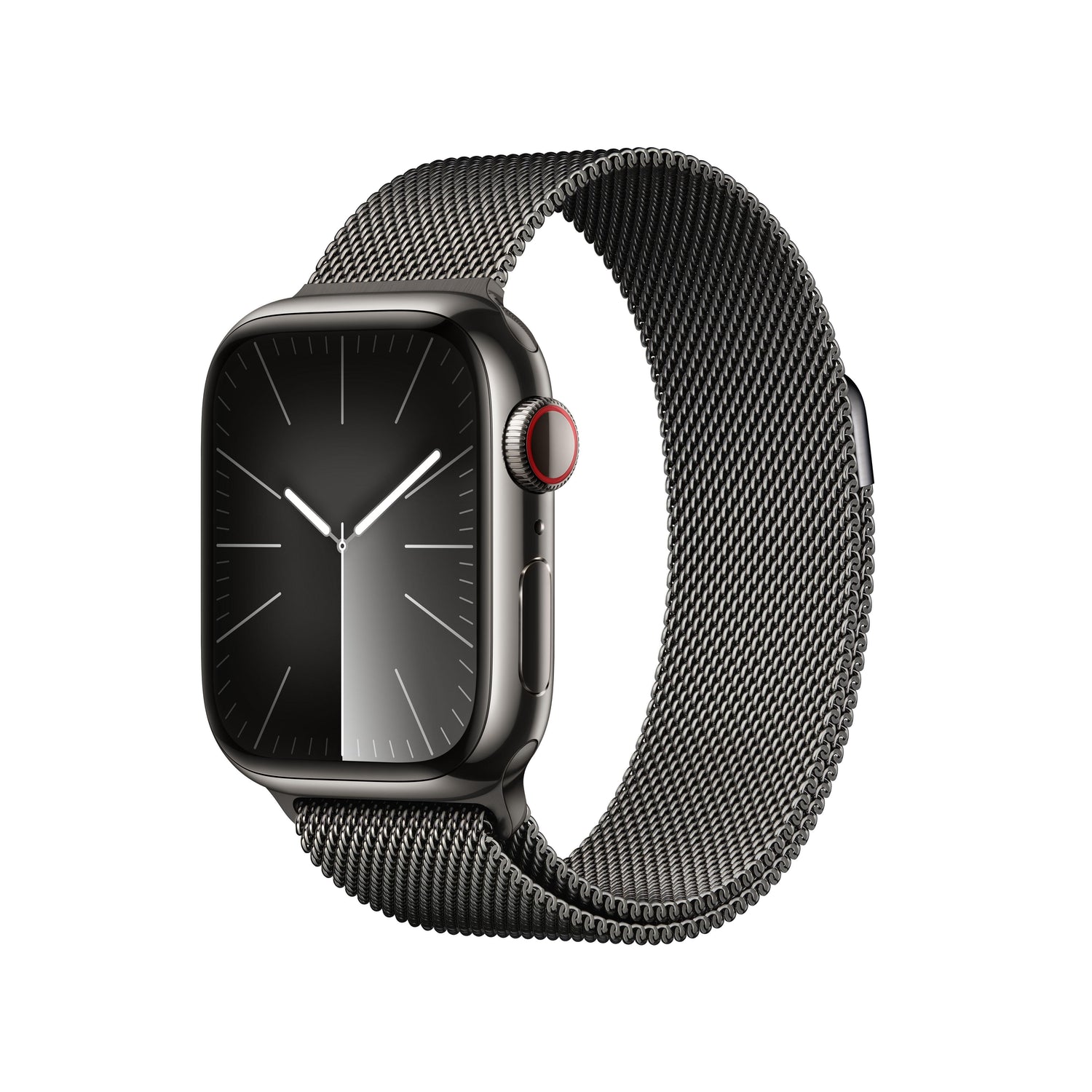 Apple Watch Series 9 GPS + Cellular 41mm Graphite Stainless Steel Case with Graphite Milanese Loop