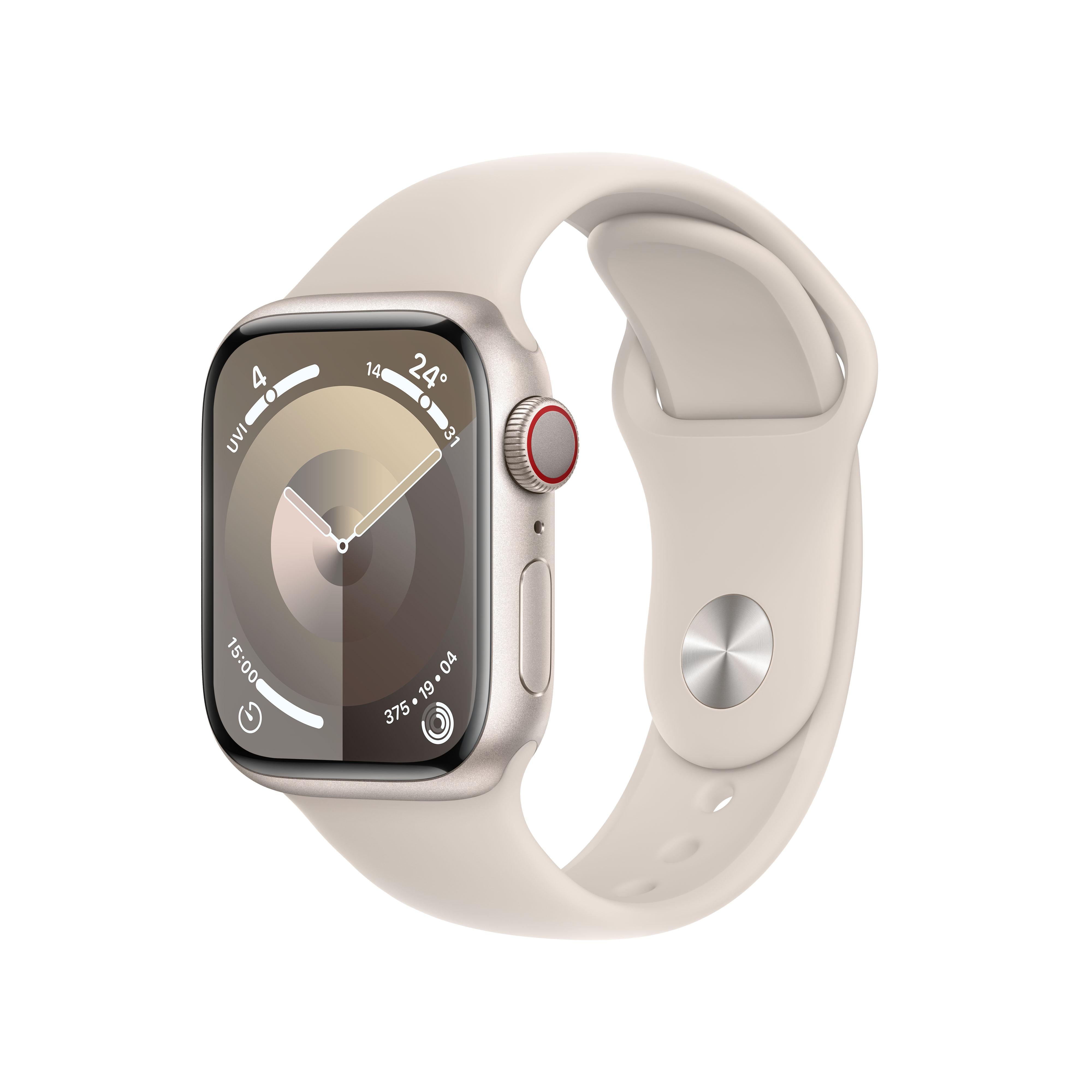 Apple Watch Series 9 GPS Cellular 41mm Starlight Aluminium Case with Machines